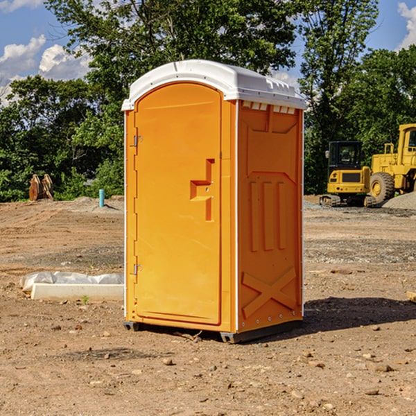 how often are the porta potties cleaned and serviced during a rental period in Jansen NE